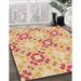 Machine Washable Transitional Bright Orange Rug in a Family Room, wshpat1332org