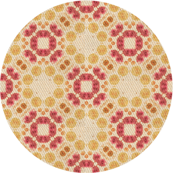 Square Patterned Bright Orange Rug, pat1332org