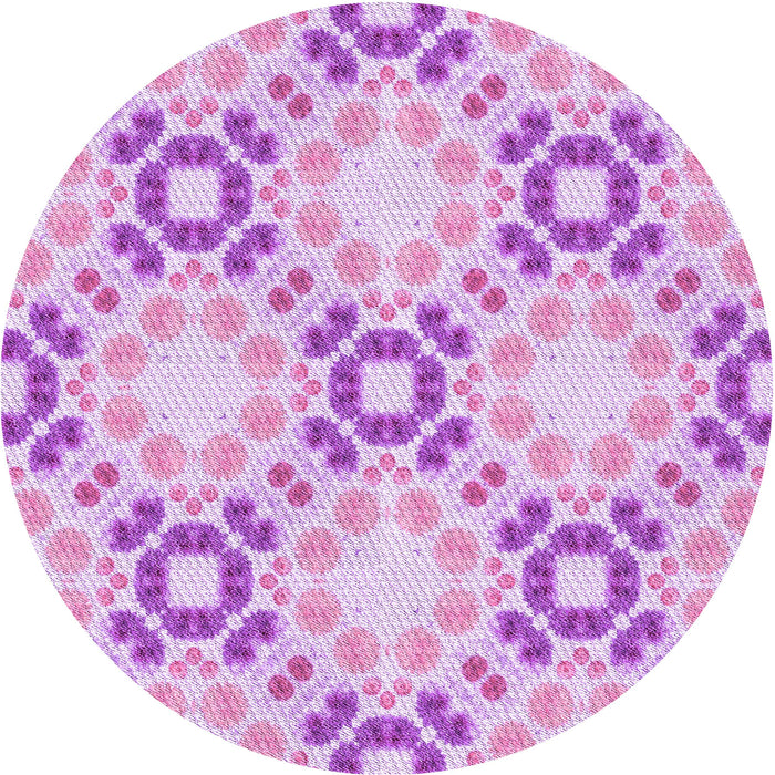 Square Patterned Blossom Pink Rug, pat1332pur
