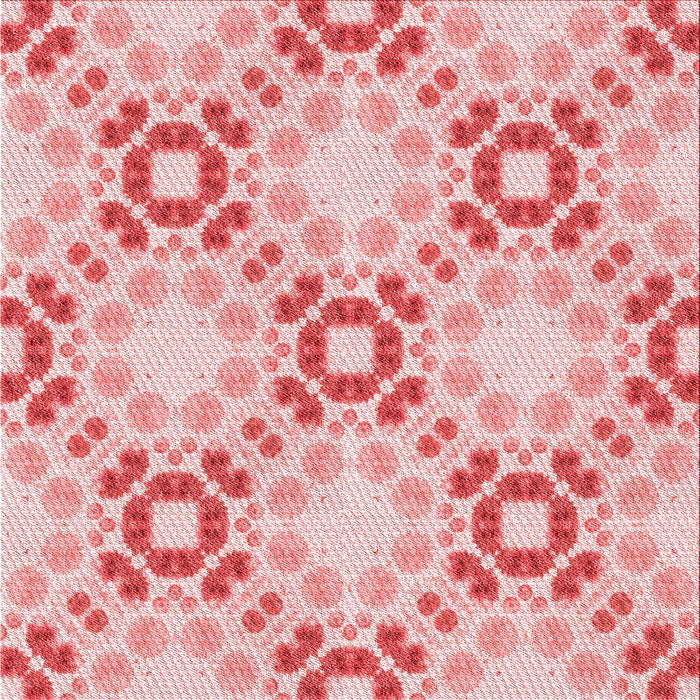 Round Patterned Red Rug, pat1332rd
