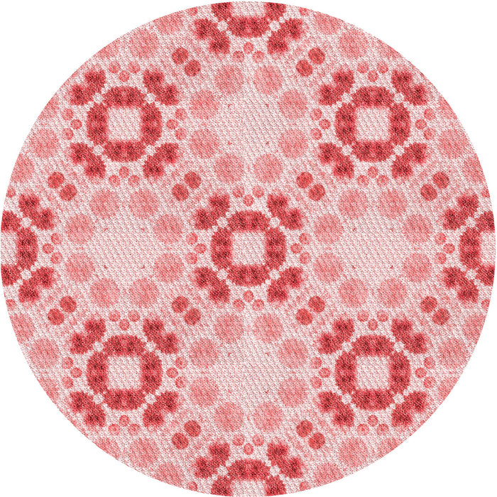 Square Patterned Red Rug, pat1332rd