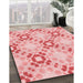 Patterned Red Rug in Family Room, pat1332rd