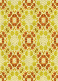 Machine Washable Transitional Neon Yellow Rug, wshpat1332yw