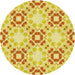 Square Machine Washable Transitional Neon Yellow Rug in a Living Room, wshpat1332yw