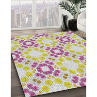 Patterned Tulip Pink Novelty Rug, pat1332