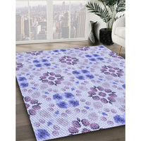 Patterned Blue Rug, pat1333blu