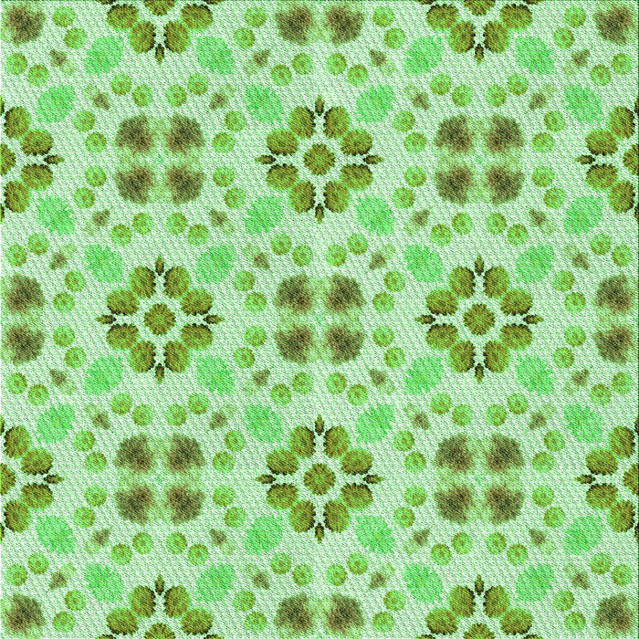 Round Patterned Green Rug, pat1333grn