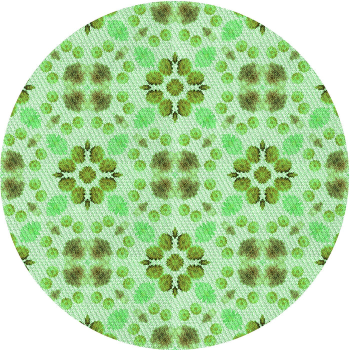 Square Patterned Green Rug, pat1333grn