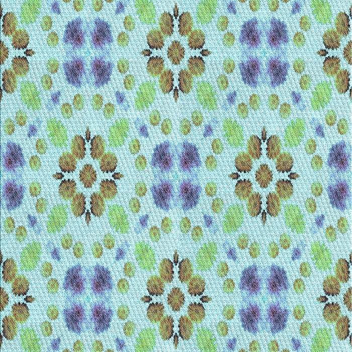 Machine Washable Transitional Aquamarine Green Rug, wshpat1333lblu