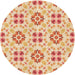 Square Patterned Bright Orange Rug, pat1333org