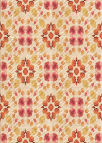 Machine Washable Transitional Bright Orange Rug, wshpat1333org