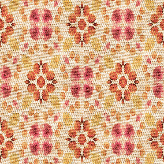 Patterned Bright Orange Rug, pat1333org
