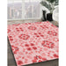 Machine Washable Transitional Red Rug in a Family Room, wshpat1333rd