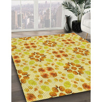 Patterned Dark Orange Rug, pat1333yw