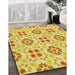 Machine Washable Transitional Dark Orange Rug in a Family Room, wshpat1333yw