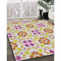 Patterned Copper Red Pink Novelty Rug, pat1333