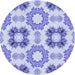 Square Machine Washable Transitional Periwinkle Purple Rug in a Living Room, wshpat1334blu