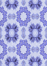 Machine Washable Transitional Periwinkle Purple Rug, wshpat1334blu