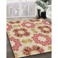 Patterned Orange Rug, pat1334brn