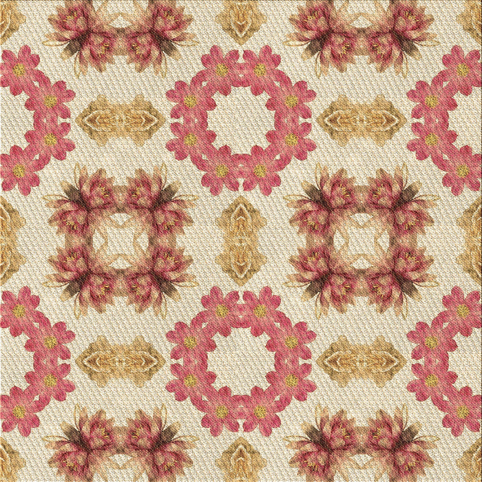 Round Patterned Orange Rug, pat1334brn