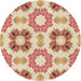 Square Patterned Orange Rug, pat1334brn