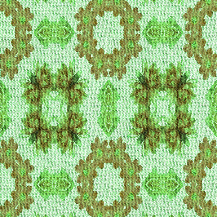 Patterned Green Rug, pat1334grn