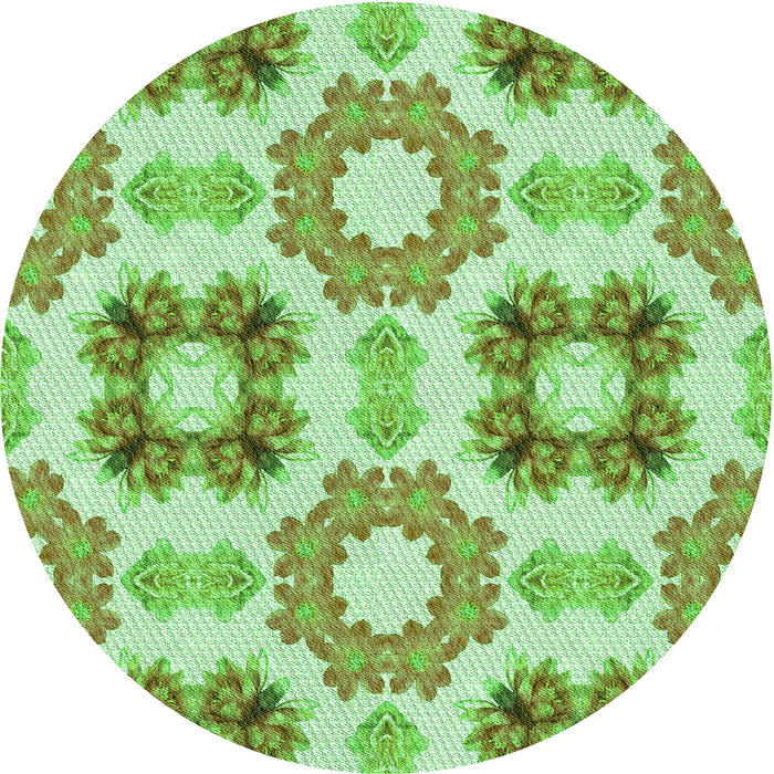 Square Patterned Green Rug, pat1334grn