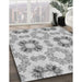 Patterned Gunmetal Gray Rug in Family Room, pat1334gry