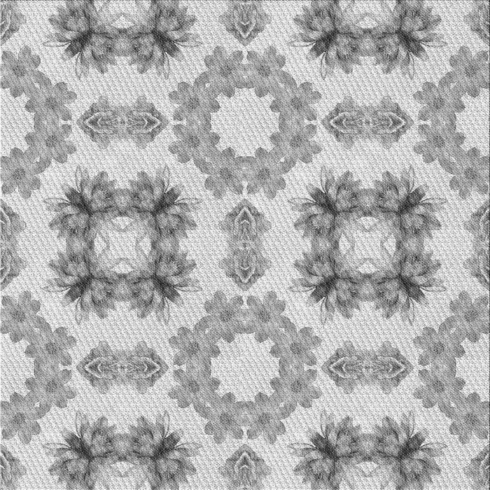 Round Patterned Gunmetal Gray Rug, pat1334gry