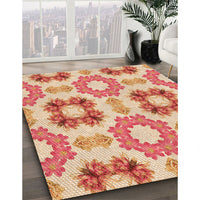 Patterned Yellow Rug, pat1334org