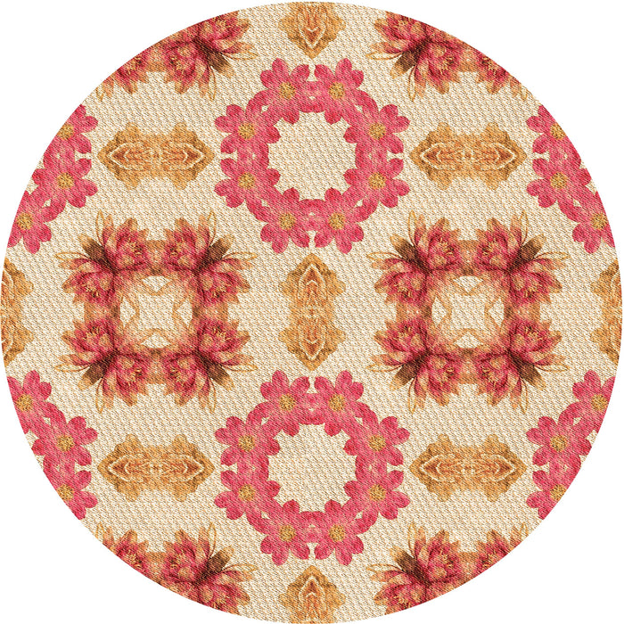 Square Machine Washable Transitional Yellow Rug in a Living Room, wshpat1334org