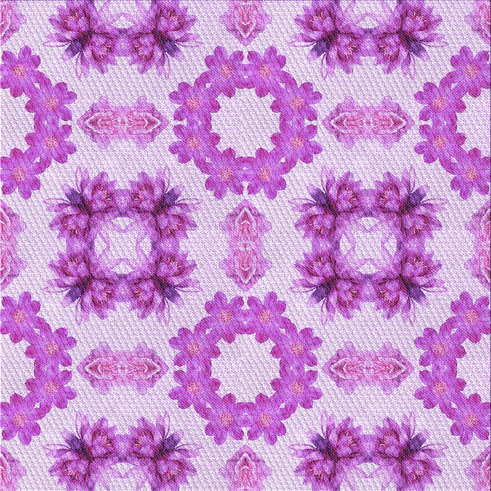 Round Machine Washable Transitional Blossom Pink Rug, wshpat1334pur