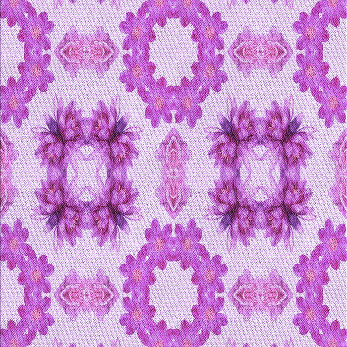 Patterned Blossom Pink Rug, pat1334pur