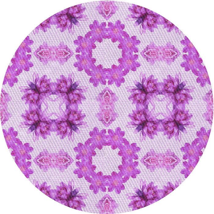 Square Patterned Blossom Pink Rug, pat1334pur