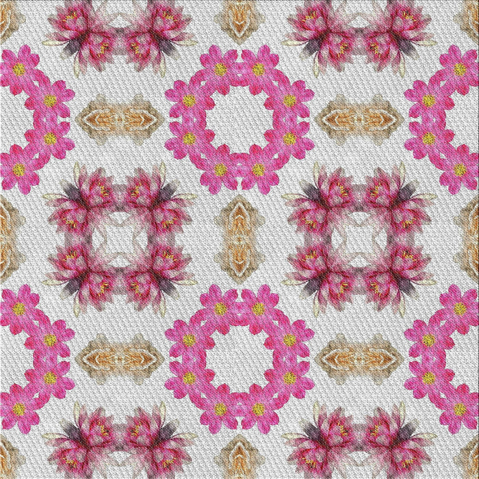 Square Patterned Dark White Beige Novelty Rug, pat1334