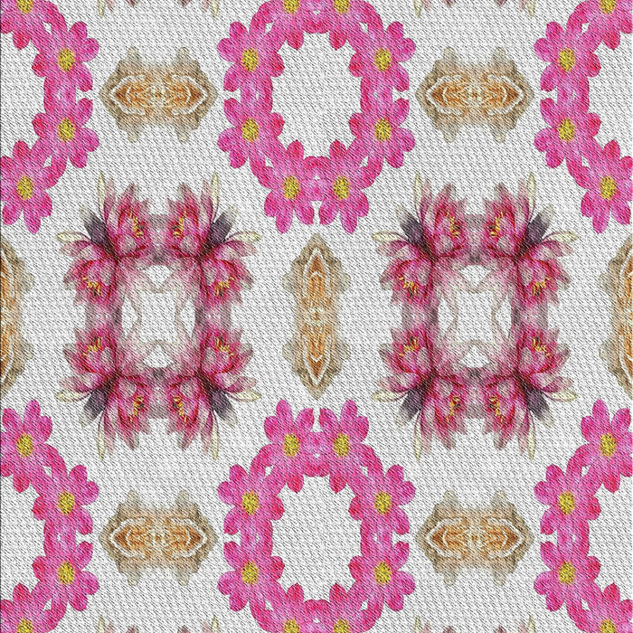 Patterned Dark White Beige Novelty Rug, pat1334