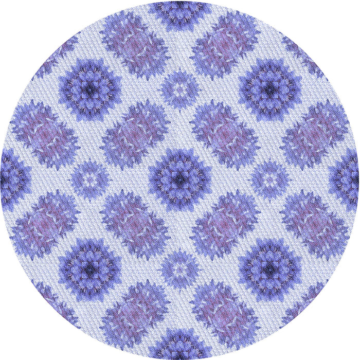 Square Patterned Medium Slate Blue Rug, pat1335blu