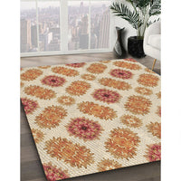 Patterned Orange Rug, pat1335brn