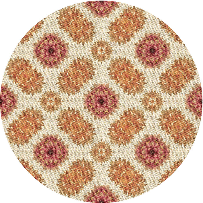 Square Patterned Orange Rug, pat1335brn