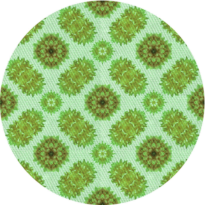 Square Machine Washable Transitional Pastel Green Rug in a Living Room, wshpat1335grn
