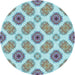 Square Machine Washable Transitional Blue Rug in a Living Room, wshpat1335lblu