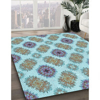 Patterned Blue Rug, pat1335lblu