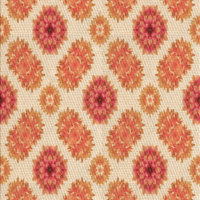 Patterned Orange Red Orange Rug, pat1335org