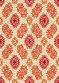 Machine Washable Transitional Orange Red Orange Rug, wshpat1335org