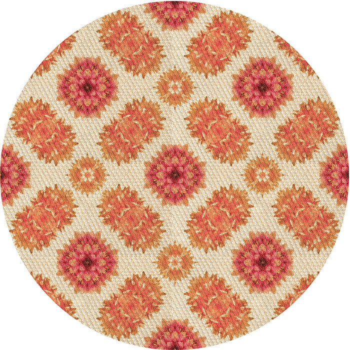 Square Patterned Orange Red Orange Rug, pat1335org