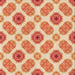 Round Patterned Orange Red Orange Rug, pat1335org