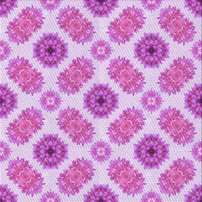 Round Patterned Blossom Pink Rug, pat1335pur