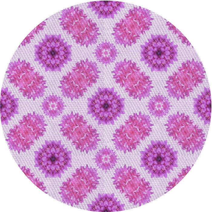 Square Machine Washable Transitional Blossom Pink Rug in a Living Room, wshpat1335pur