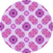 Square Patterned Blossom Pink Rug, pat1335pur