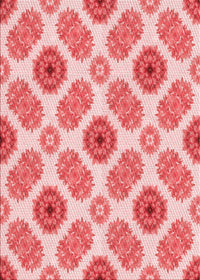 Machine Washable Transitional Pink Rug, wshpat1335rd